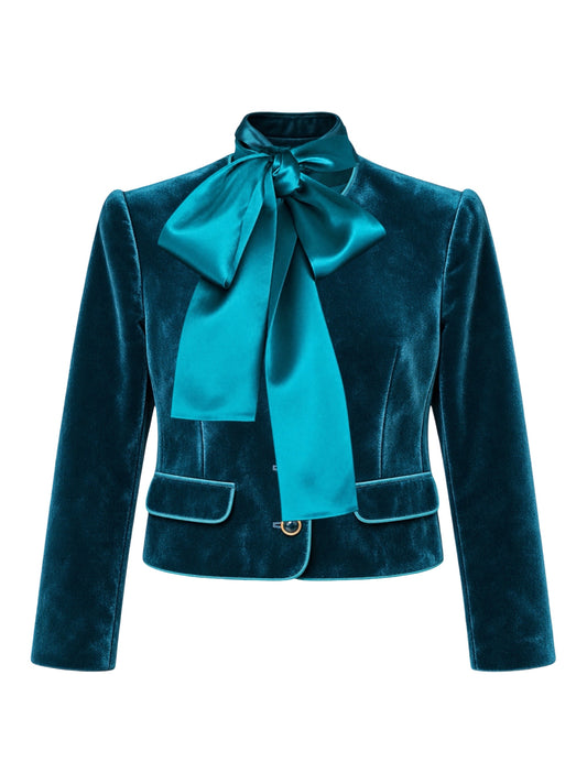 Retrofête Alto Velvet Jacket in Sarcelle