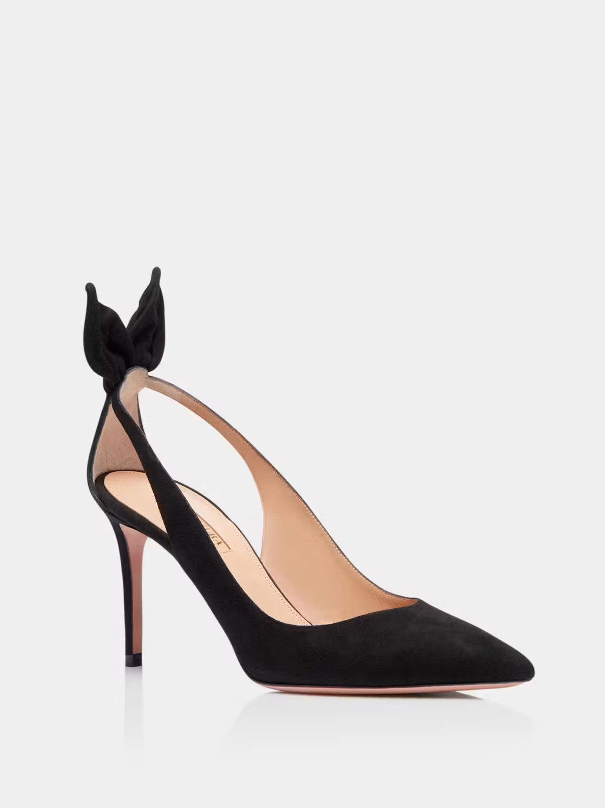 Aquazzura Bow Tie Pump 85 in Black