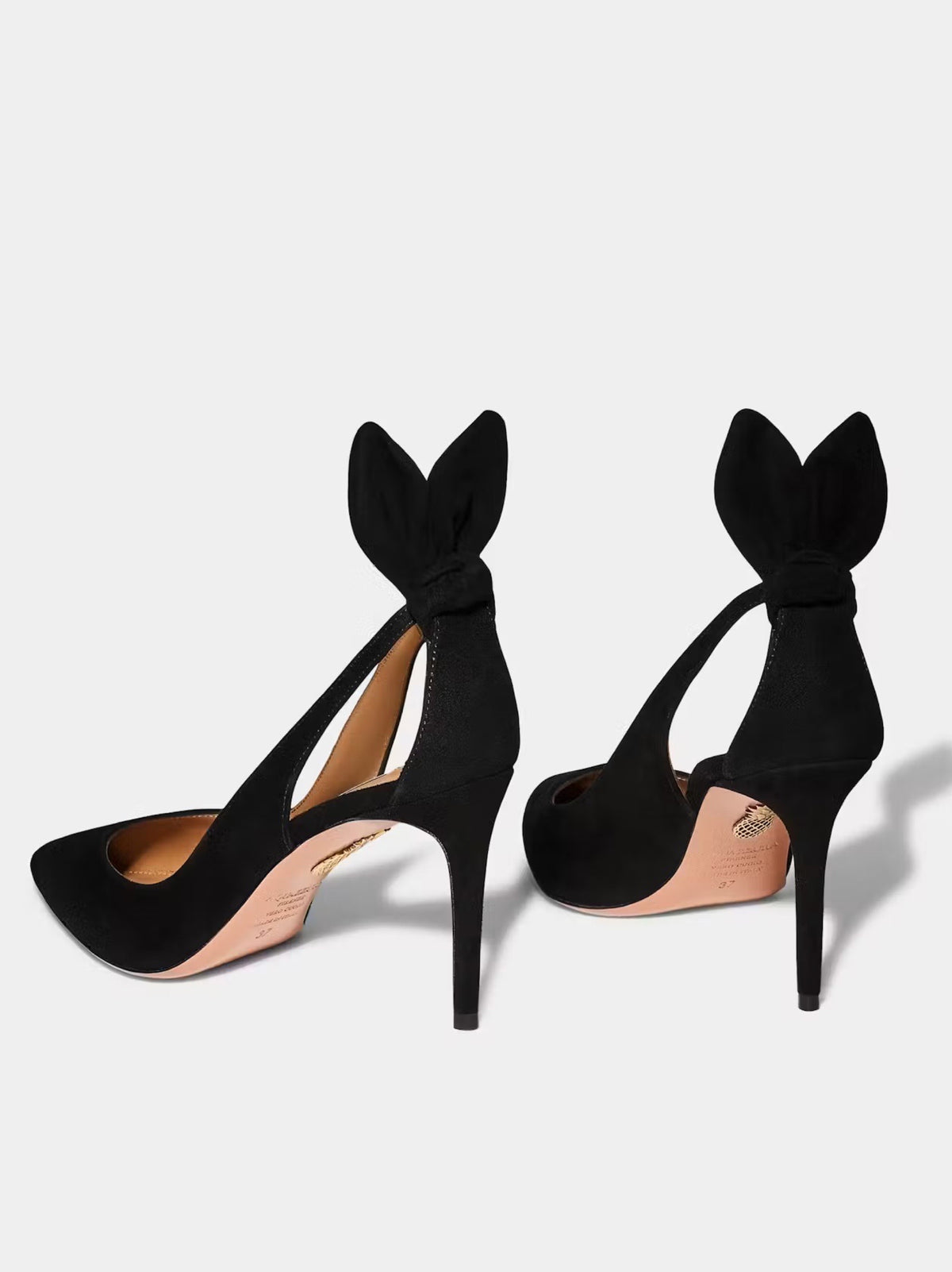 Aquazzura Bow Tie Pump 85 in Black