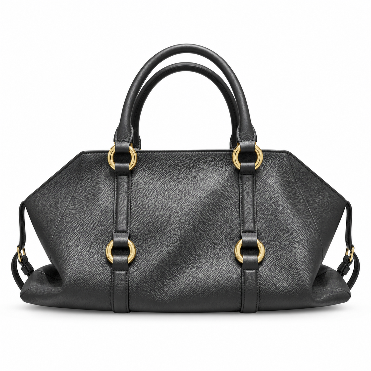 Alexander McQueen Farringdon Medium Bag in Black/Gold