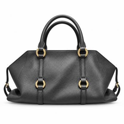 Alexander McQueen Farringdon Medium Bag in Black/Gold