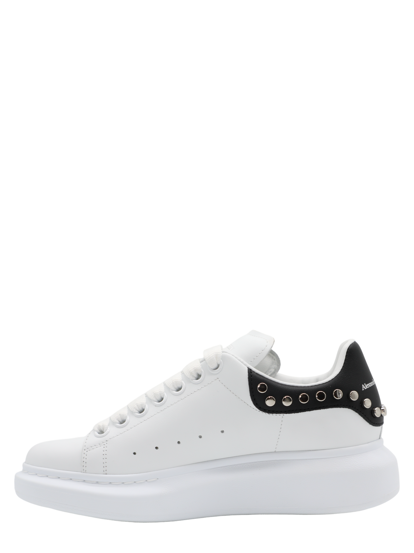 Alexander McQueen Sneakers in White/Black/Silver 9067