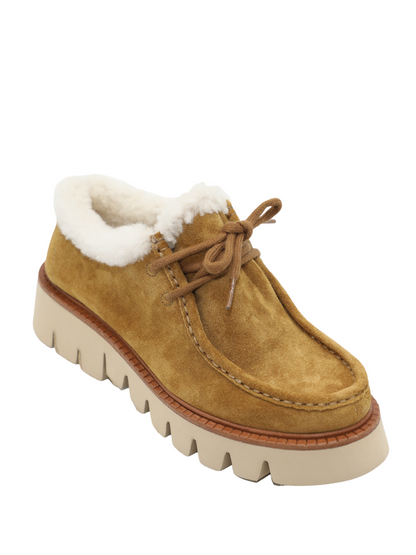Pedro Garcia Soe Lace-Up Loafer in Alpaca Velour Shearling