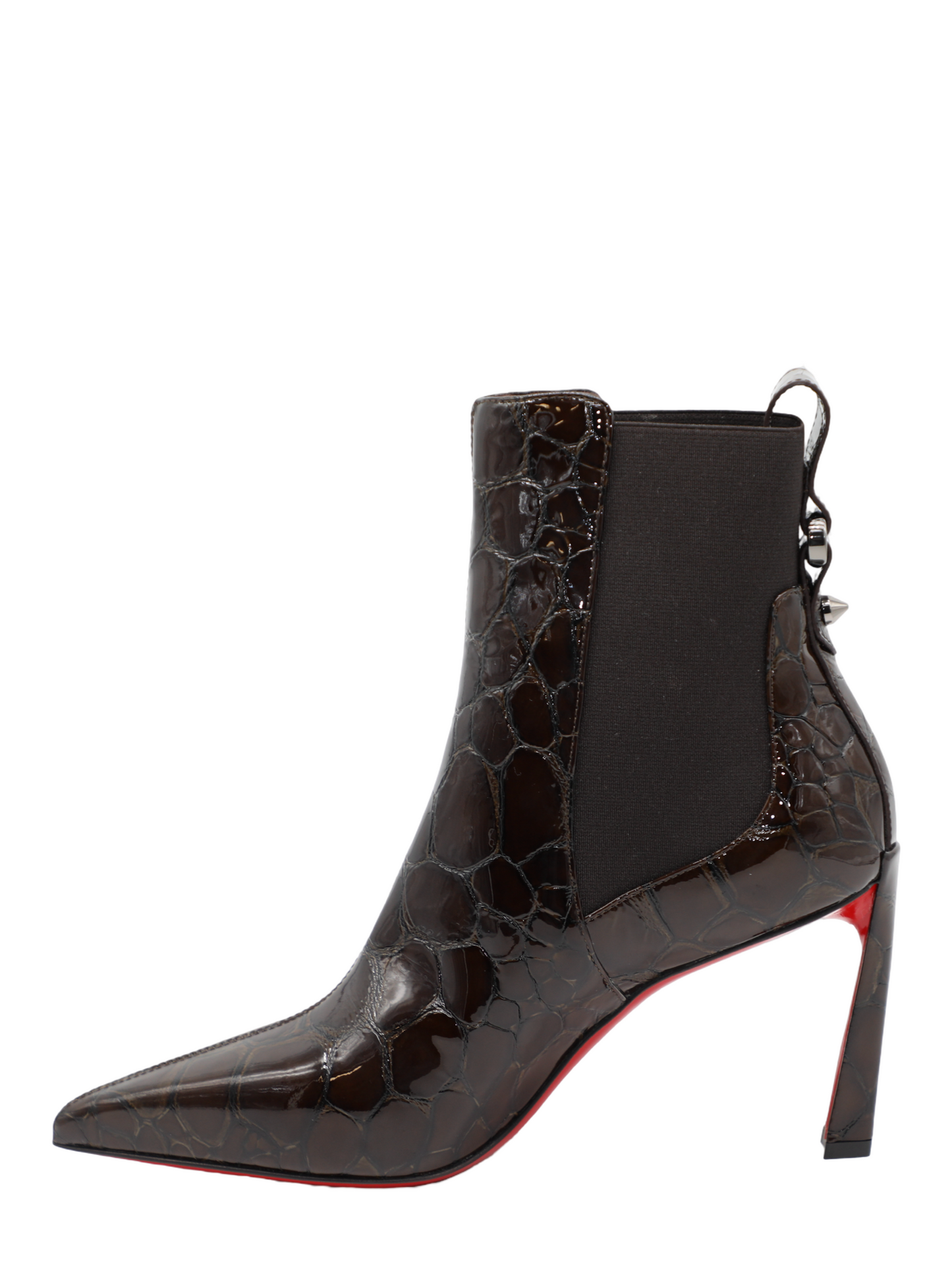 Christian Louboutin Condodo 85 in Croco Gloss Brown | In-Store Only