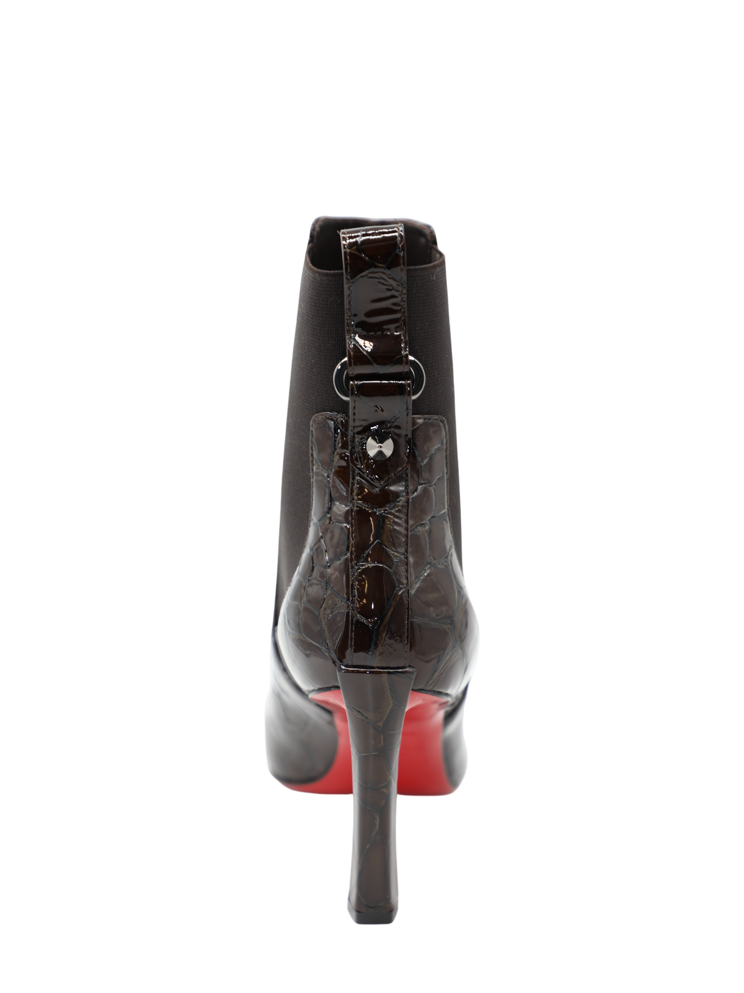 Christian Louboutin Condodo 85 in Croco Gloss Brown | In-Store Only