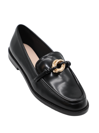 Loeffler Randall Roma Loafer With Hardware in Black