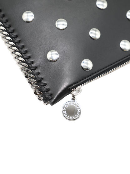 Stella McCartney Falabella Studded Zip Pouch in Black