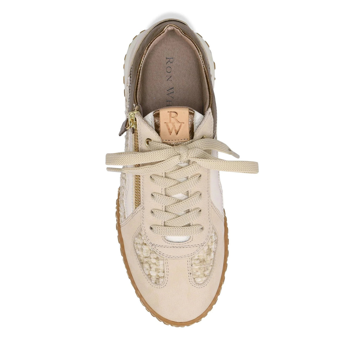 Ron White Delle Sneaker With Chenille in Oyster