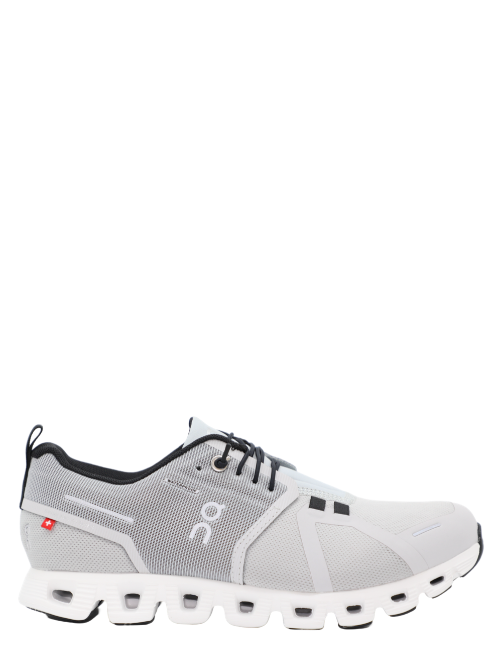 On Running Women's Waterproof Cloud 5 Sneakers in Glacier/White