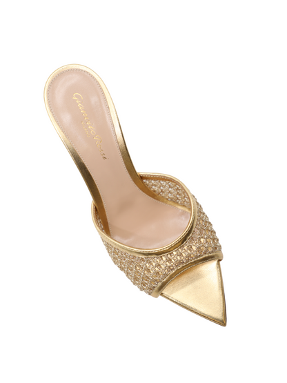 Gianvito Rossi Sienna Mule 70 Nappa Silk + Itaca in Mekong