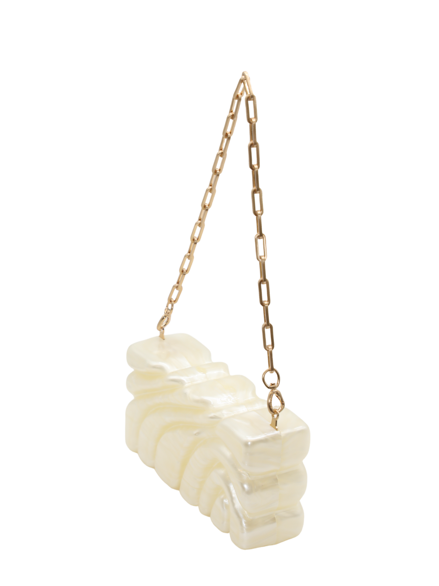 Cult Gaia Aura Clutch in Ivory