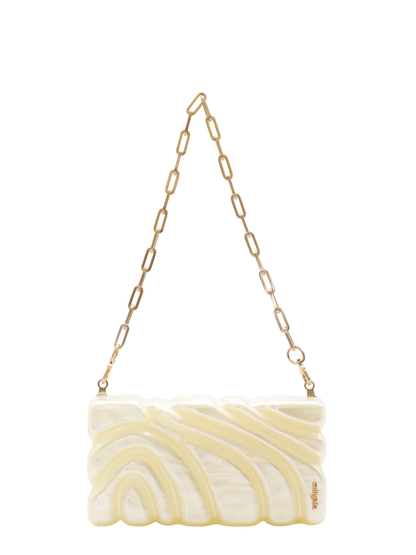 Cult Gaia Aura Clutch in Ivory