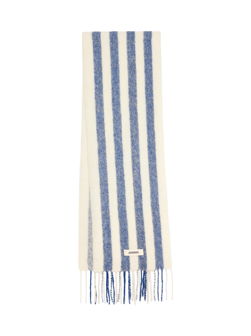 Jacquemus l'Echarpe Caroo in White/Blue Stripe