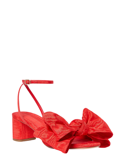 Loeffler Randall Carmen Mid Heel Bow Sandal in Red