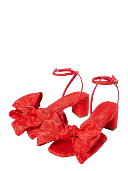 Loeffler Randall Carmen Mid Heel Bow Sandal in Red