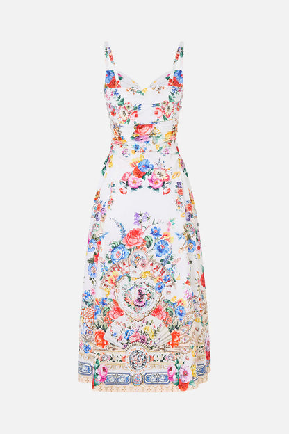 Camilla Ballerina Midi Dress in I Left My Heart In Granada