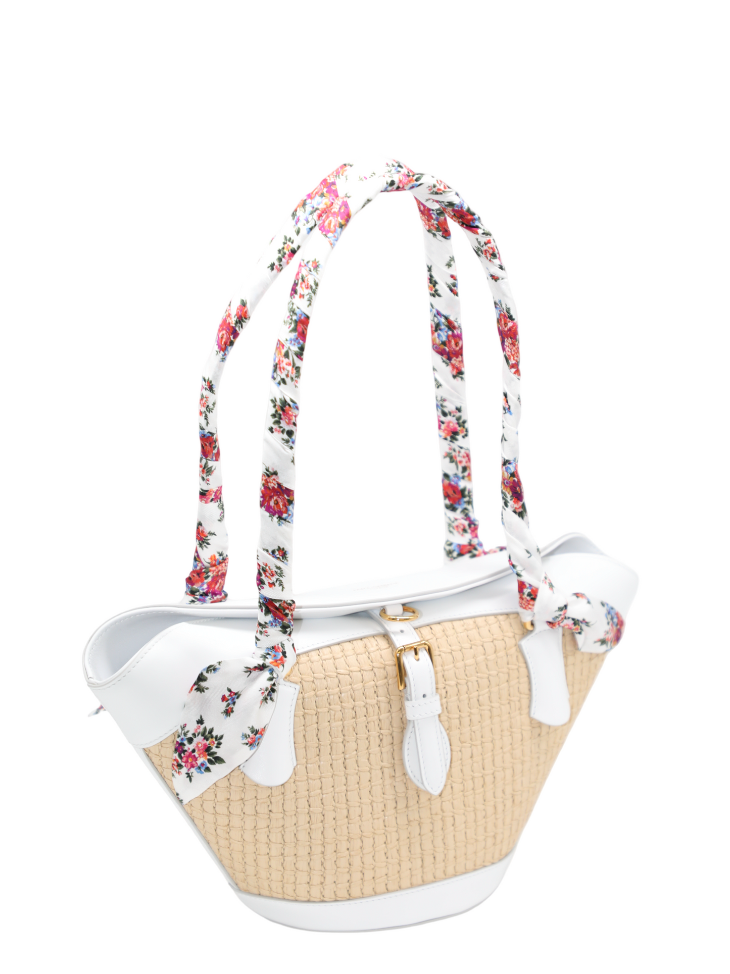 Dolce & Gabbana Basket Top Handle Bag in Crema/Blanco