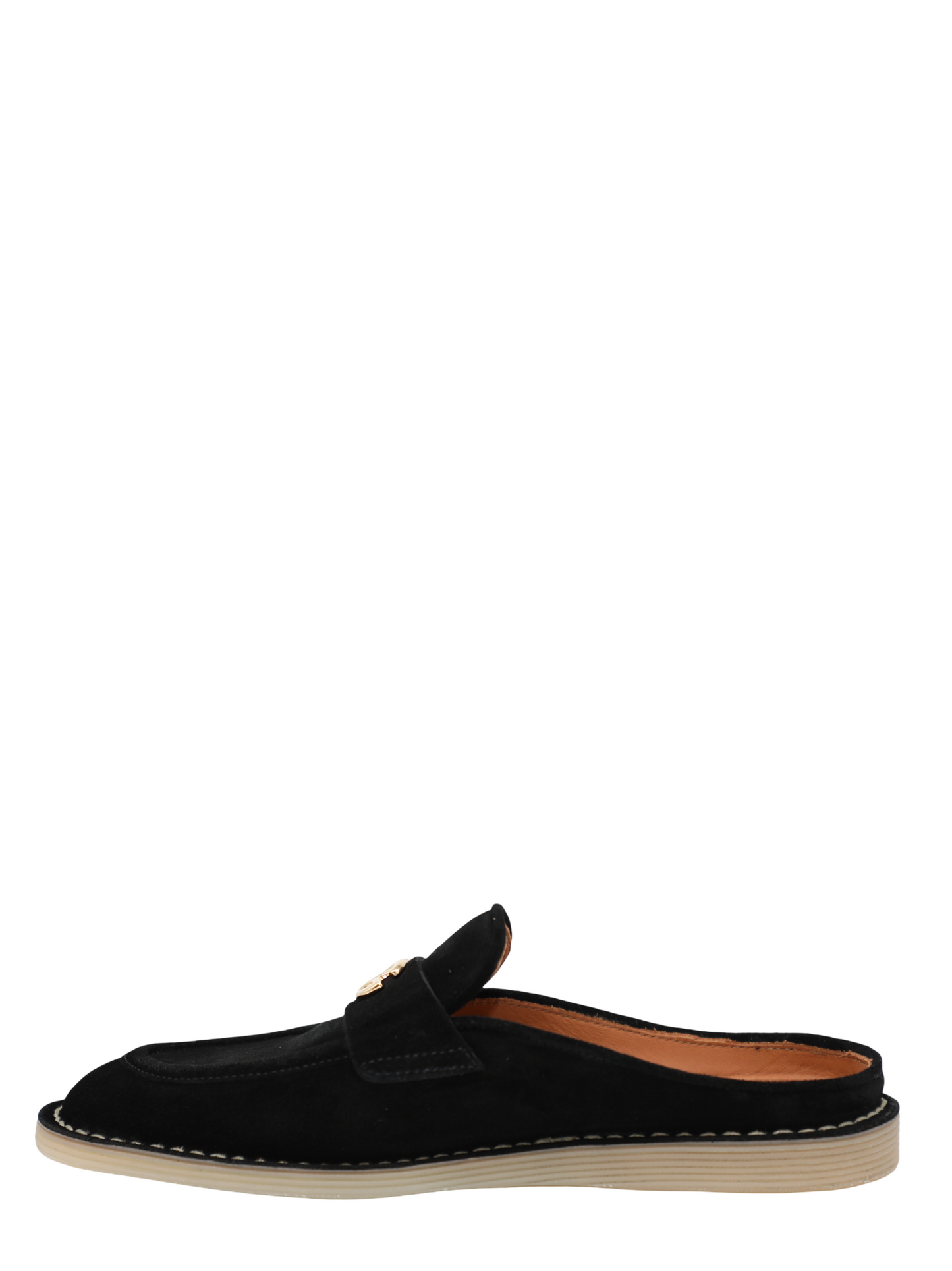 Dolce & Gabbana Suede Loafer Mule in Black