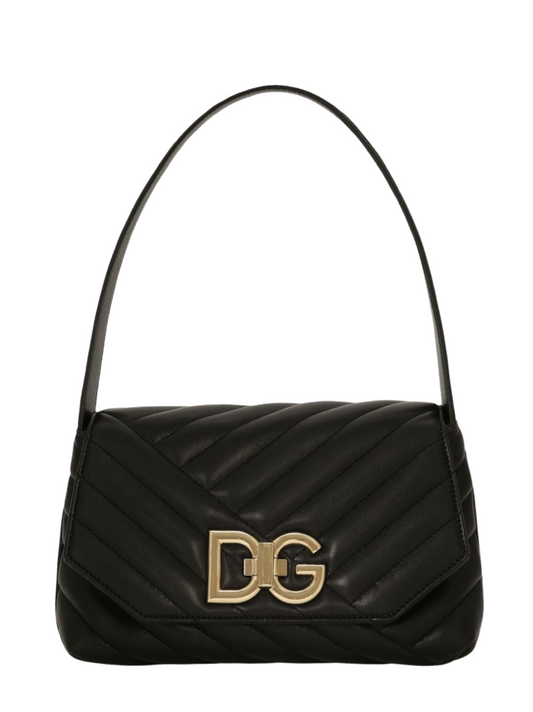 Dolce & Gabbana Borse Pelle Padded Black Leather Handbag