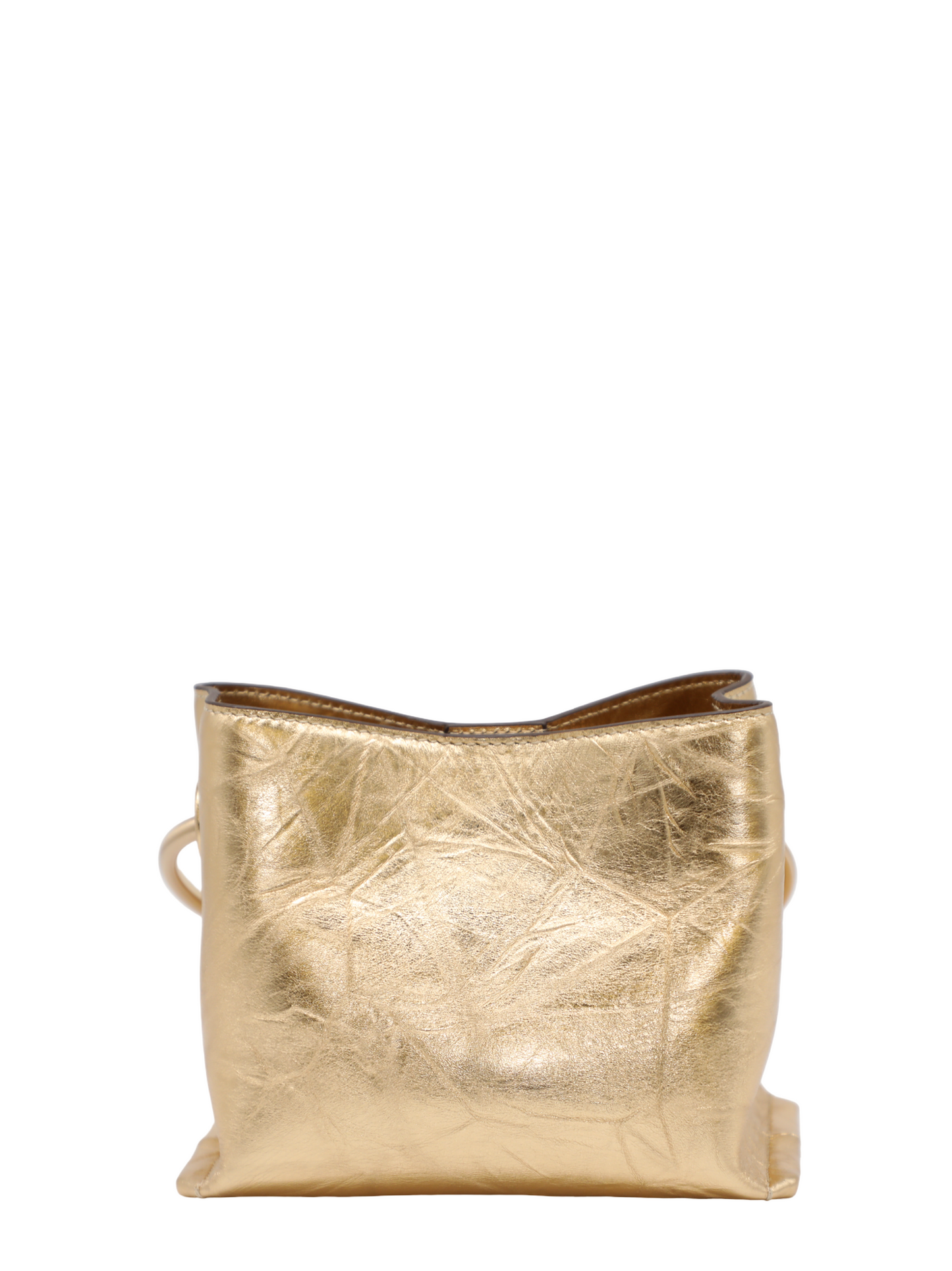 Cult Gaia Lalli Top Handle Bag in Brass