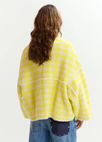 Essentiel Antwerp Joking Knit Jacket in Combo 2 Lemon Squeeze