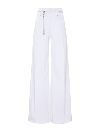 Dorothee Schumacher White Denim Wide Jean in White