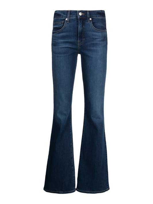 Veronica Beard Beverly High-Rise Skinny Flare Jean in Bright Blue