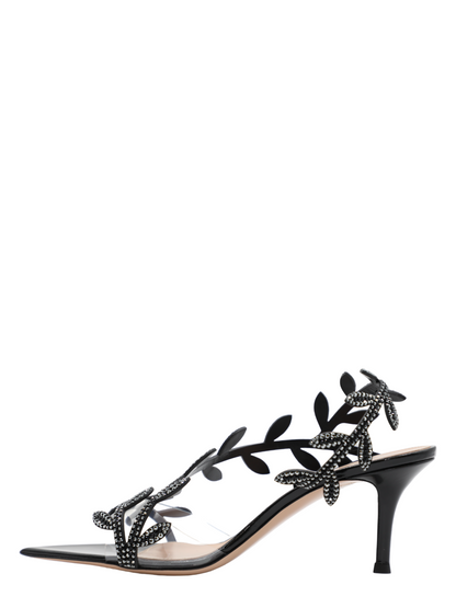 Gianvito Rossi Flavia 70 Sandal Heel in Black