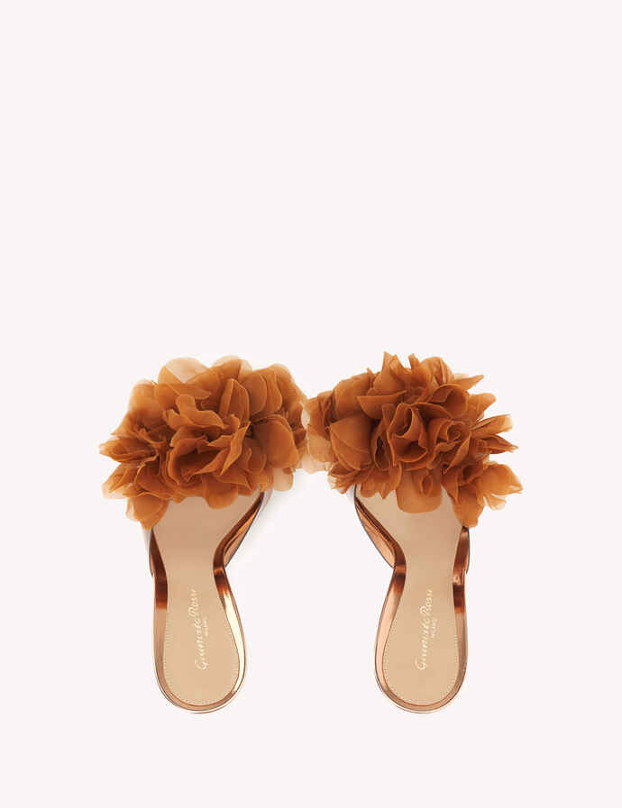 Gianvito Rossi Igea Mule Heel in Rose Gold