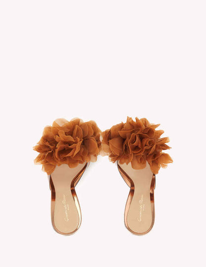 Gianvito Rossi Igea Mule Heel in Rose Gold
