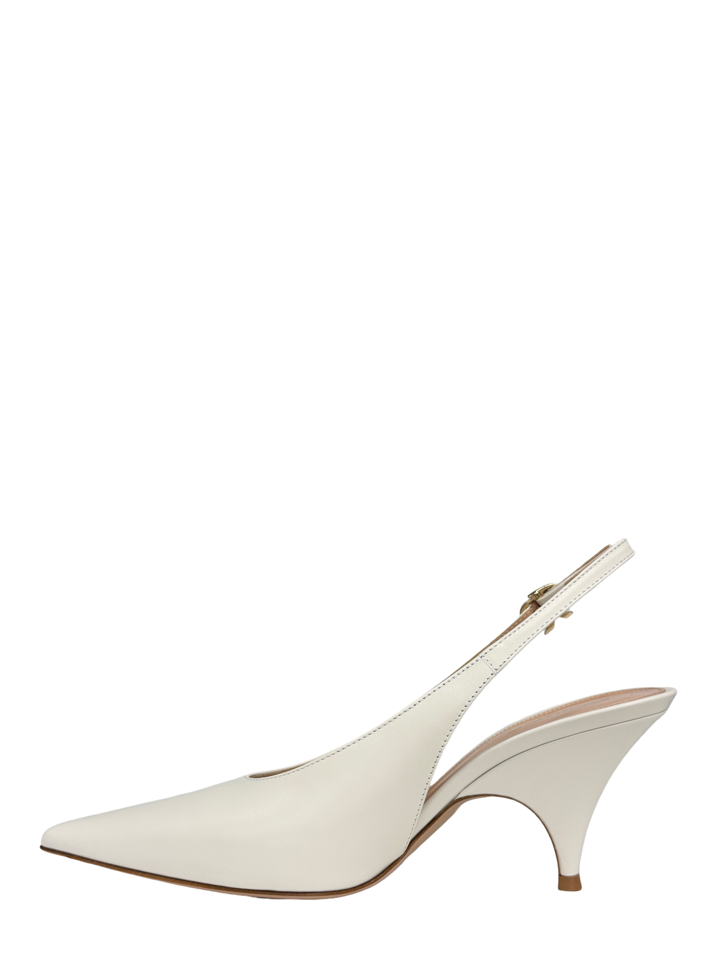 Gianvito Rossi Vitello Heel in Off-White