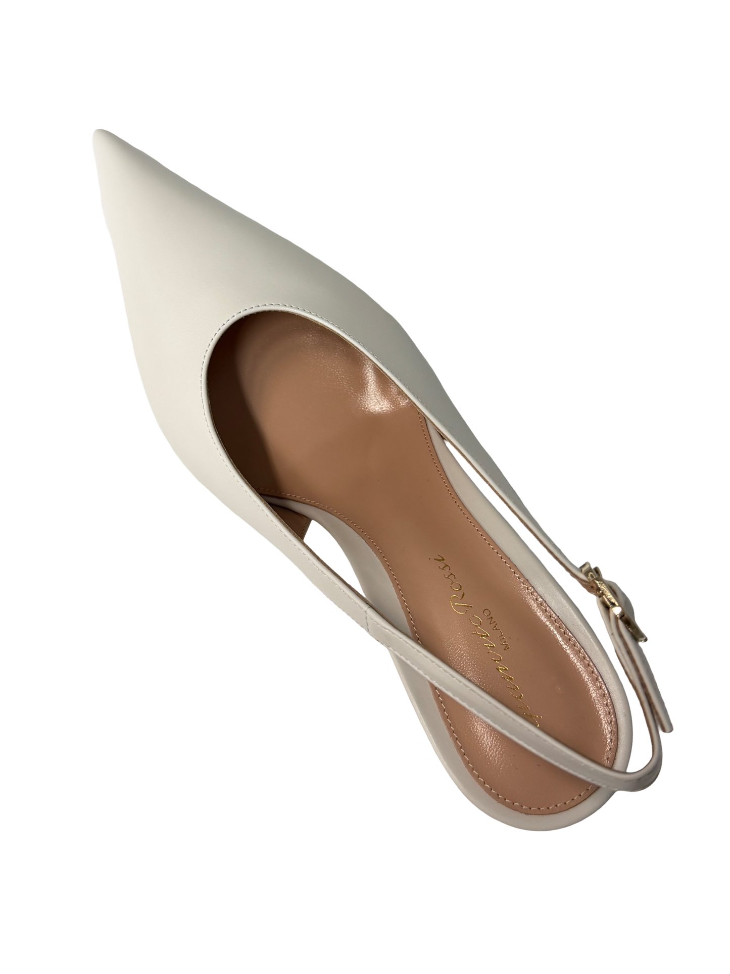 Gianvito Rossi Vitello Heel in Off-White