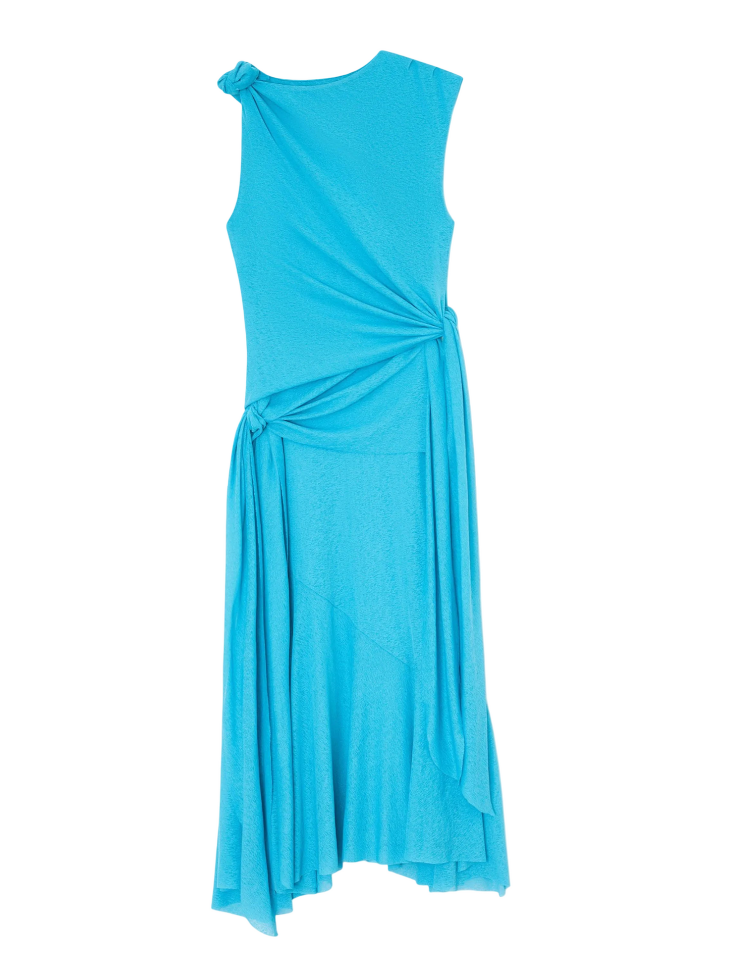 Marl Mesh Draped Knot Dress