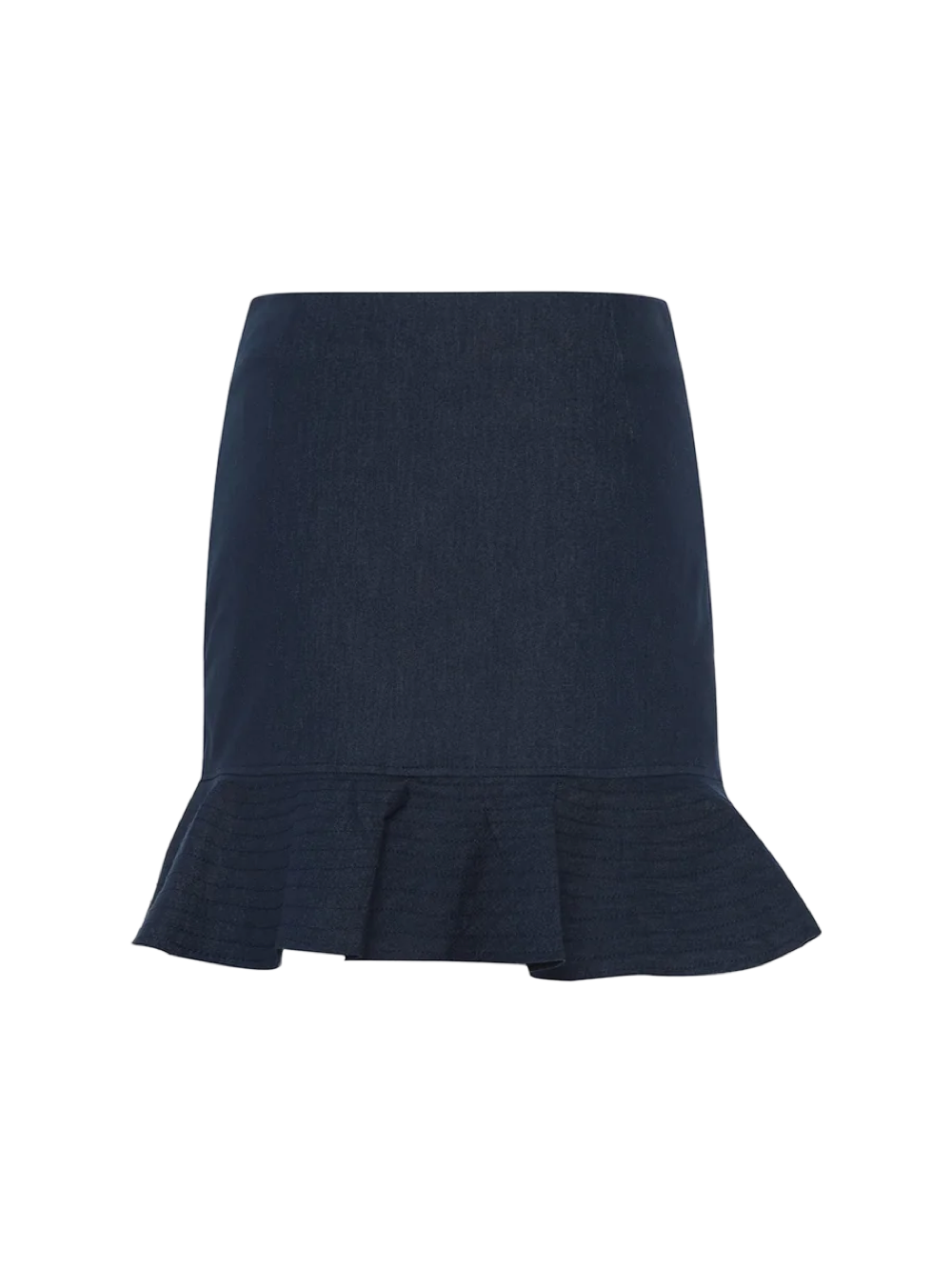 THEO Demeter Denim Trapunto Hem Skirt