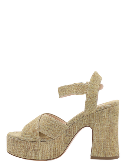 AGL Sista T-Strap Platform Heel in Natural