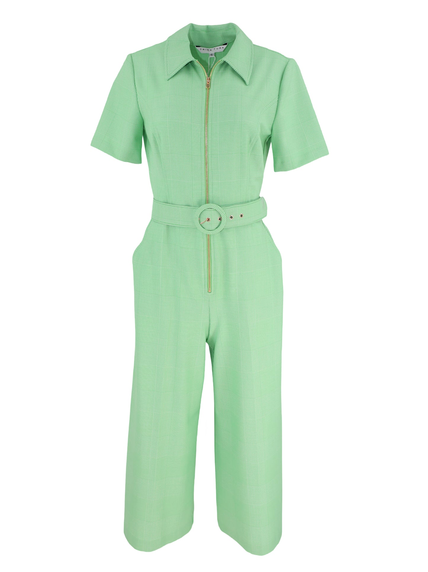 Trina Turk Jannise 3 Jumpsuit in Game Time Glen Plaid