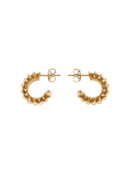 Bottega Veneta Gold Pleat Earrings