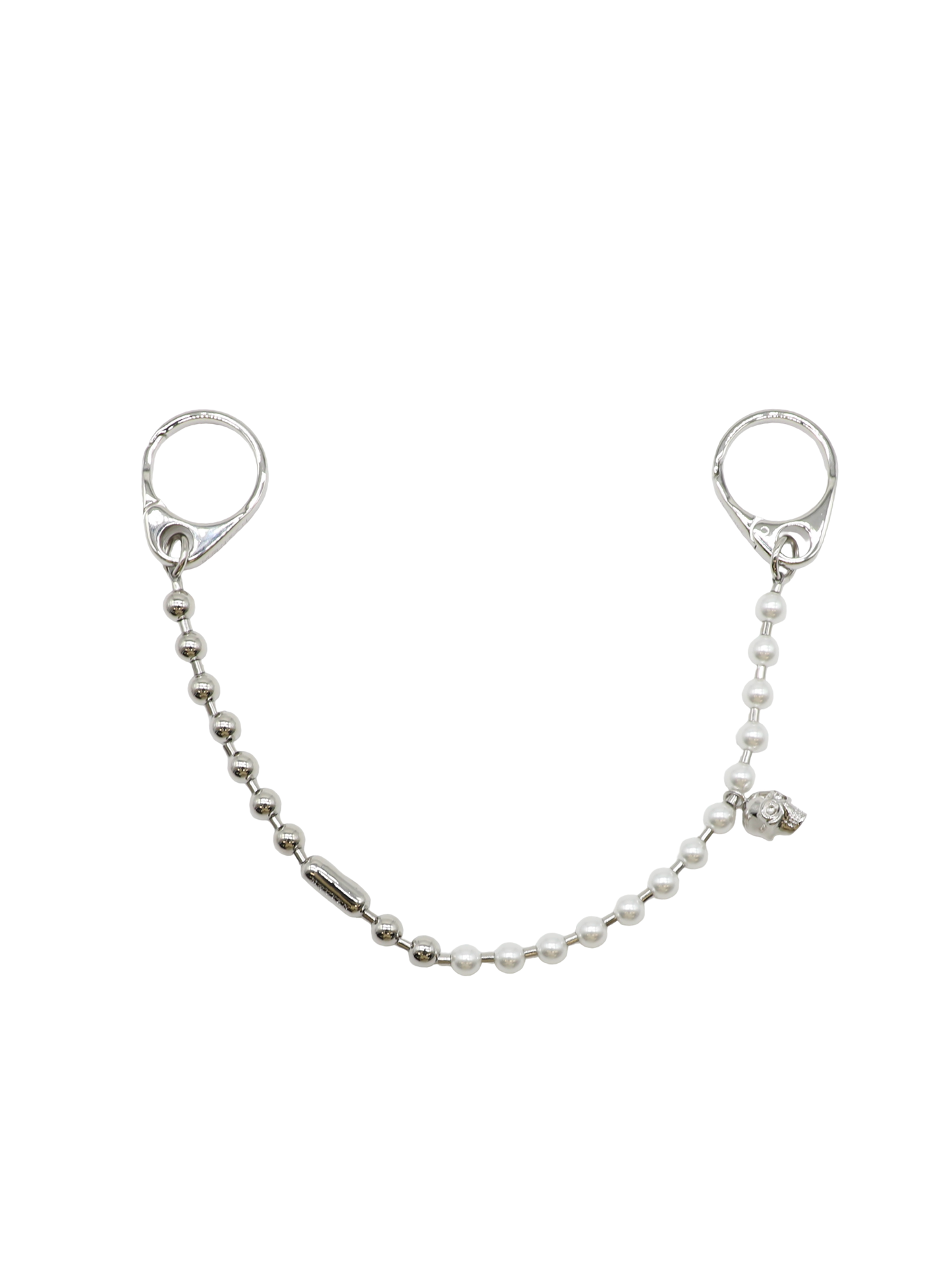 Alexander McQueen Skull & Pearl Chain Charm