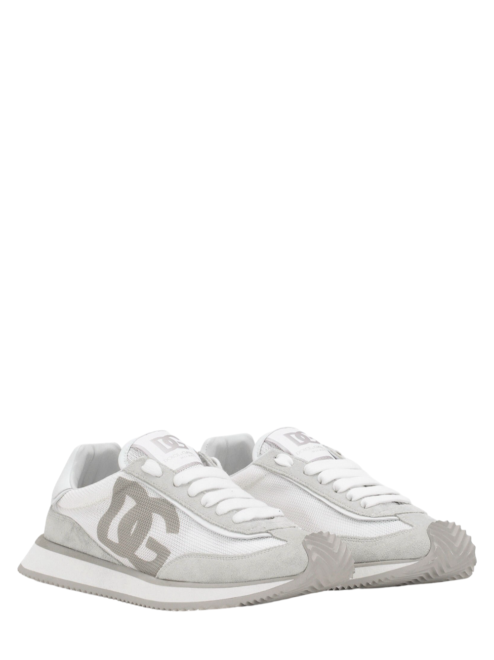 【関税&送料込】Dolce&Gabbana Sneaker Dg Cushion White Dolce & Gabbana Mixed Material DG Cushion Sneakers in White