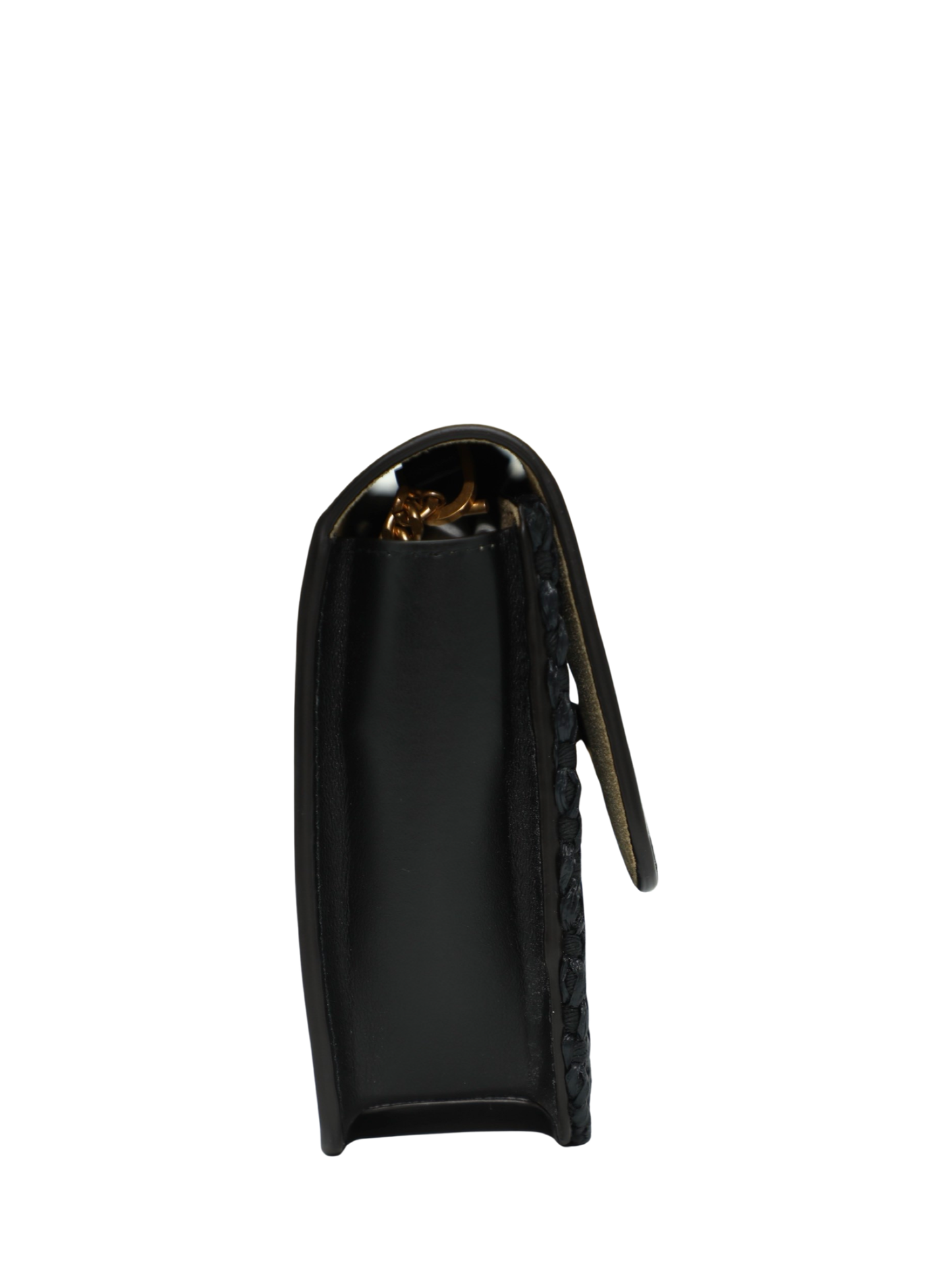 Oscar de la Renta O-Pochette Leather Bag With Woven Raffia (More Colors)