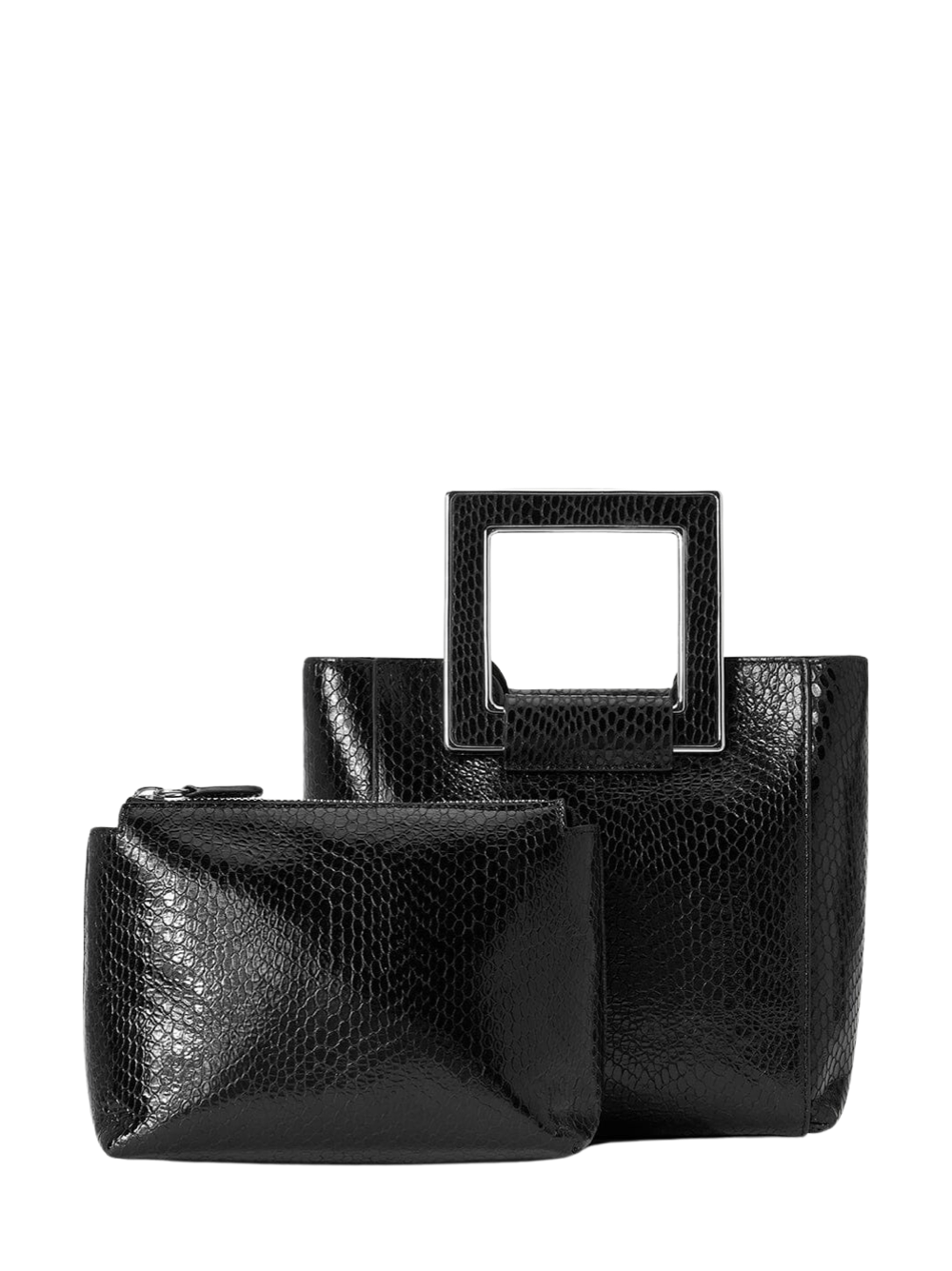 Staud Mini Shirley Bag in Black Snake Embossed – Leigh's of Breton