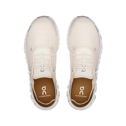 On Running Women’s Cloud 6 Coast Sneaker in Gardenia/Sphinx