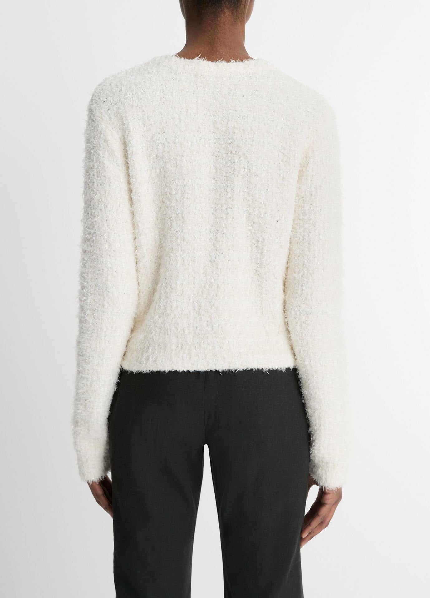 Vince Brocade Jacket Cardigan in Off White Combo