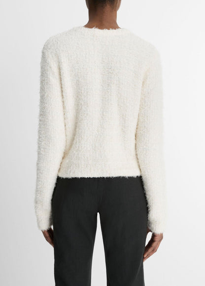 Vince Brocade Jacket Cardigan in Off White Combo