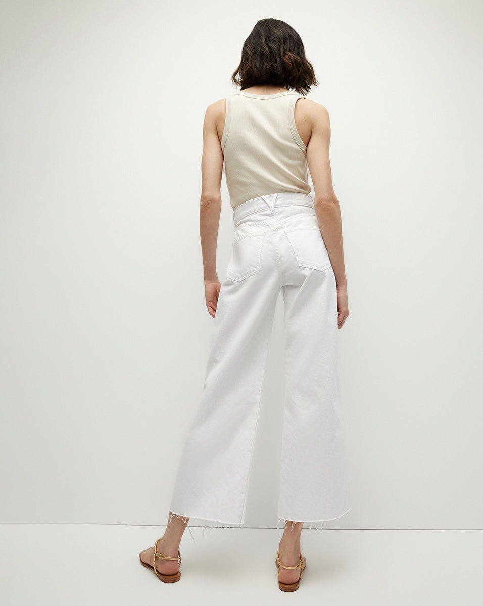 Veronica Beard Taylor Crop in White