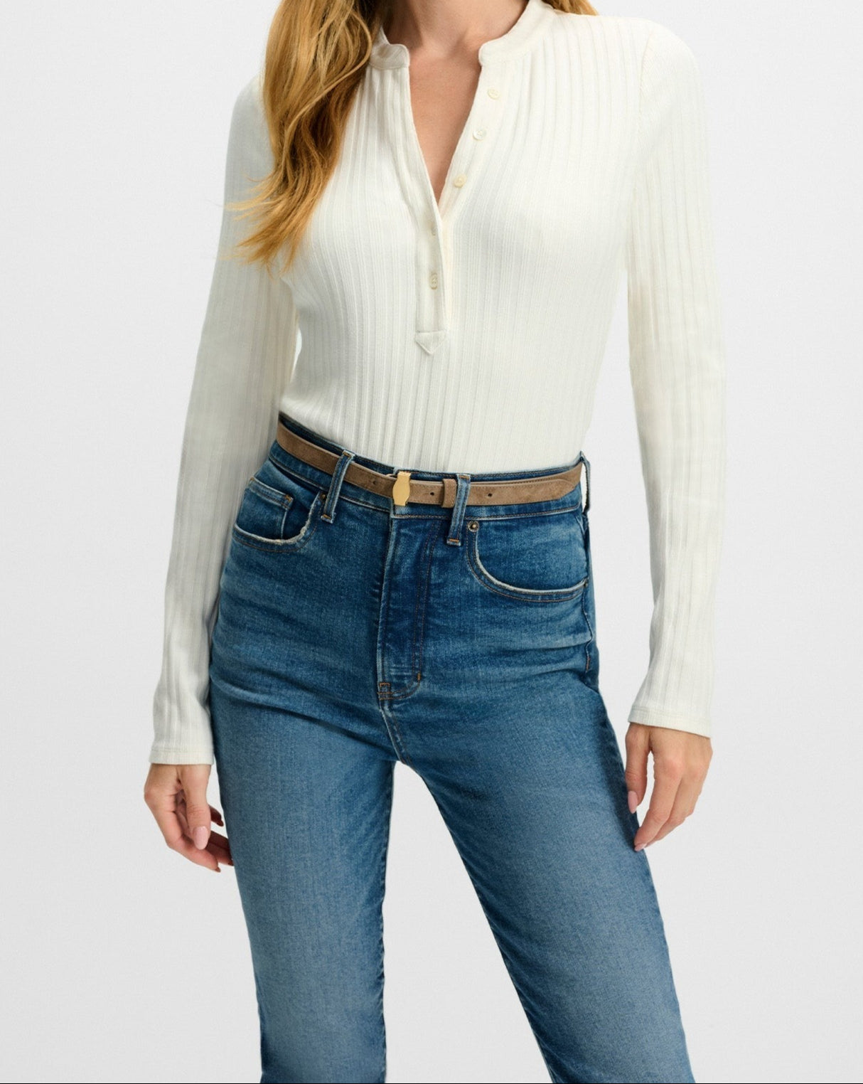 Veronica Beard Jocelyn Henley Top in Ivory