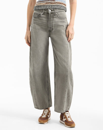 Veronica Beard Ryder Barrel Jean in Volcanic Dust
