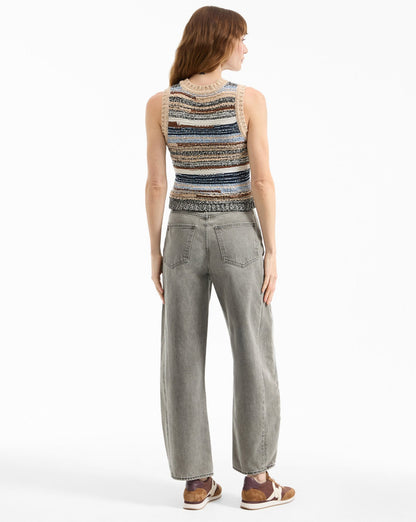 Veronica Beard Ryder Barrel Jean in Volcanic Dust