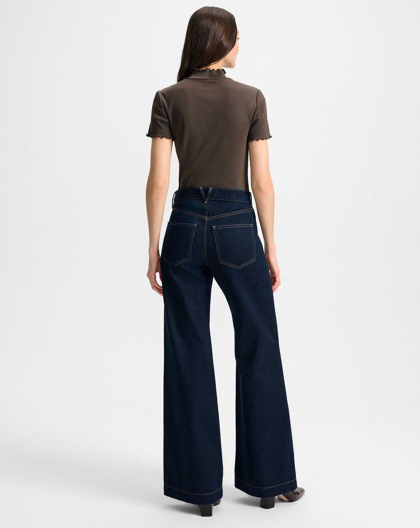 Veronica Beard Kasey Wide-Leg Jean in Indigo Rinse
