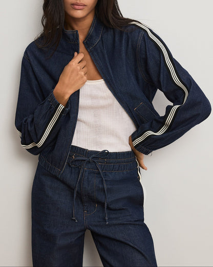 Veronica Beard Gigi Shacket in Indigo Rinse